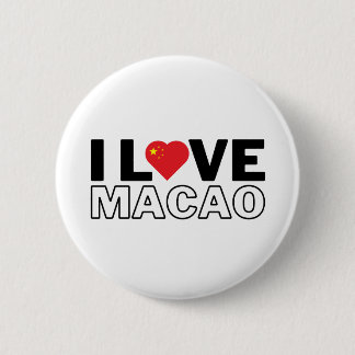 Bóton Redondo 5.08cm I LOVE MACAU - For real Macanese!
