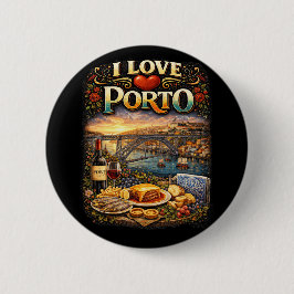 Bóton Redondo 5.08cm I Love Porto