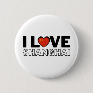 Bóton Redondo 5.08cm I LOVE SHANGHAI - For real Shanghainese!