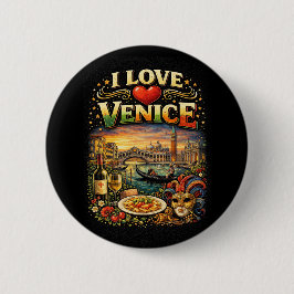 Bóton Redondo 5.08cm I Love Venice