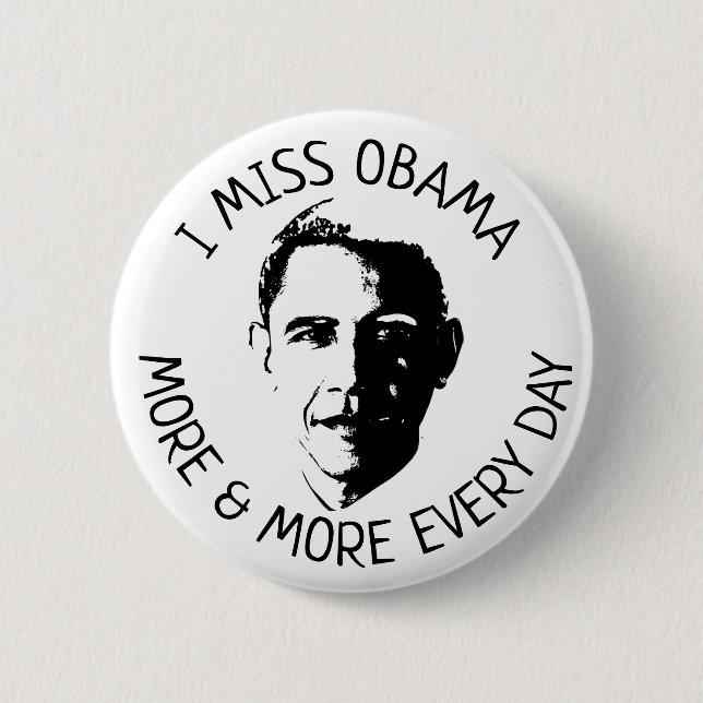 Bóton Redondo 5.08cm I Miss Barack Obama Button (Frente)