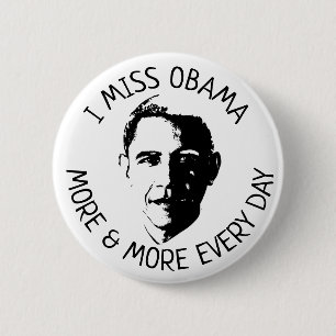 Bóton Redondo 5.08cm I Miss Barack Obama Button