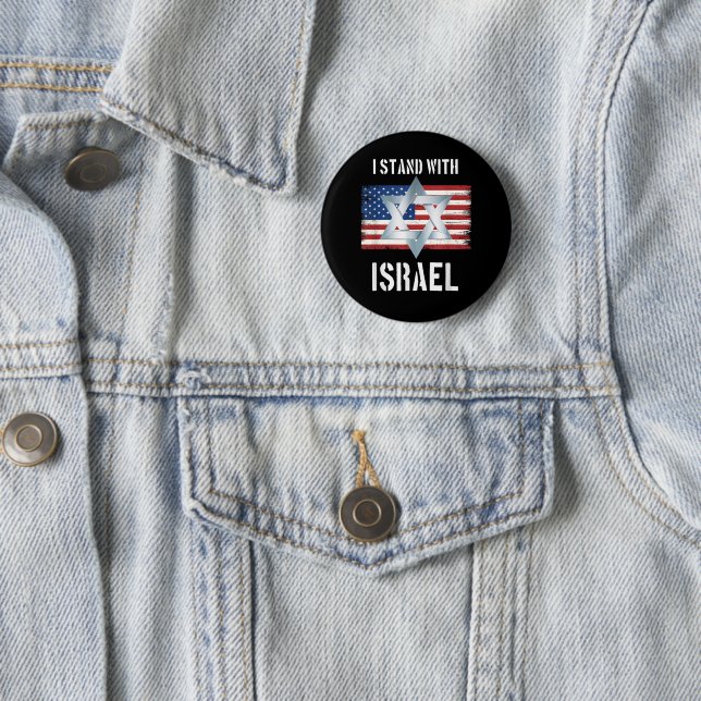 Bóton Redondo 5.08cm i stand with israel (In Situ)