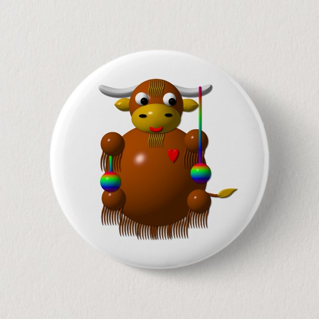 Bóton Redondo 5.08cm Iaques brincando com Yo-Yos (Frente)