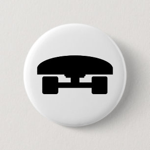 Bóton Redondo 5.08cm Ícone do logotipo do skate