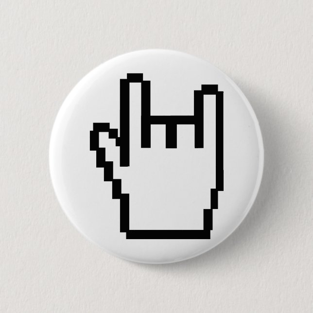 Bóton Redondo 5.08cm ícone preto da metal-cabeça (Frente)