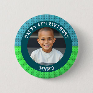 Bóton Redondo 5.08cm Idade Personalizada, Nome e Foto Aniversário