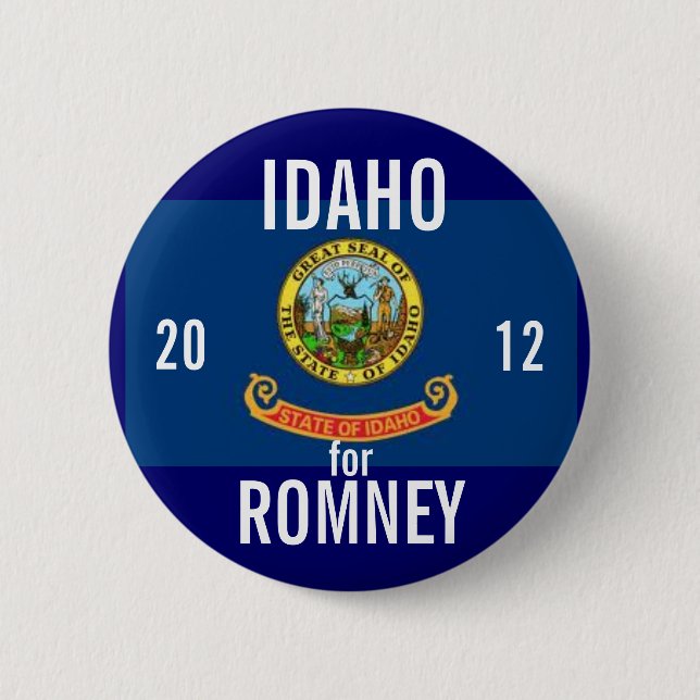 Bóton Redondo 5.08cm Idaho para Romney 2012 (Frente)