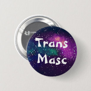 Bóton Redondo 5.08cm Identidade de Galáxia Personalizável do Trans Masc