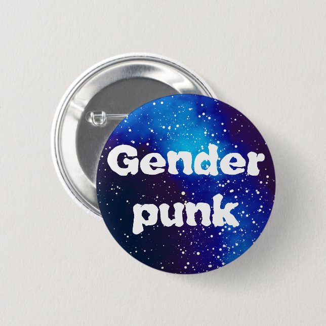 Bóton Redondo 5.08cm Identidade de Galáxia Personalizável Genderpunk (Frente & Verso)