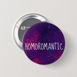 Bóton Redondo 5.08cm Identidade de Galáxia Personalizável Homoromântica