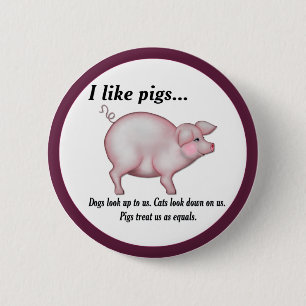Bóton Redondo 5.08cm Igualdade de Porcos