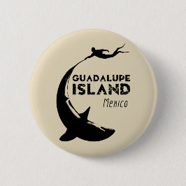 Bóton Redondo 5.08cm Ilha Guadalupe México | Mergulho Com Tubarões