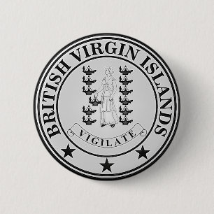 Bóton Redondo 5.08cm Ilhas Virgens Britânicas Round Emblem