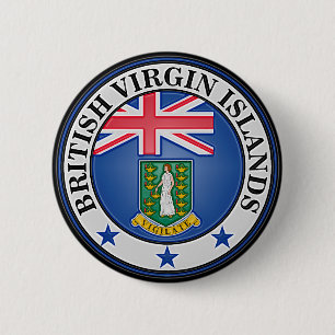 Bóton Redondo 5.08cm Ilhas Virgens Britânicas Round Emblem