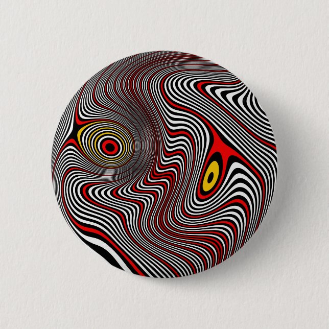 Bóton Redondo 5.08cm Ilusão óptica da aura da enxaqueca (Frente)