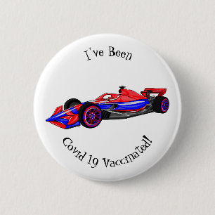 Bóton Redondo 5.08cm Ilustração de desenho animado de automóveis de cor