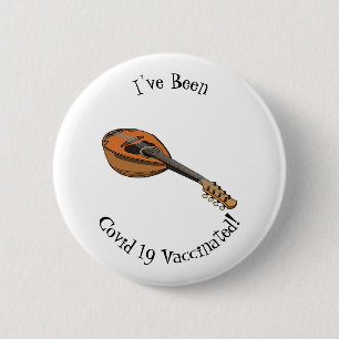 Bóton Redondo 5.08cm Ilustração de desenho animado de Mandolin