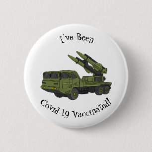 Bóton Redondo 5.08cm Ilustração de desenho animado de mísseis militares