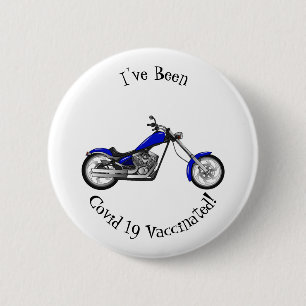 Bóton Redondo 5.08cm Ilustração de desenho animado de motocicleta Chopp
