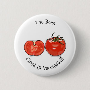 Bóton Redondo 5.08cm Ilustração de desenho animado de tomate