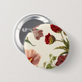 Bóton Redondo 5.08cm Ilustração de flores coloridas