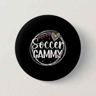 Bóton Redondo 5.08cm Ilustração de Futebol Avó Gammy Gammy De Um Jogado