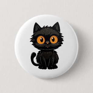 Bóton Redondo 5.08cm Ilustração de gato animado