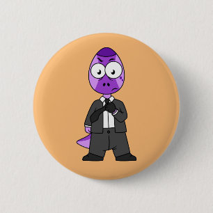 Bóton Redondo 5.08cm Ilustração De Um Transportador De Paquicefalossaur