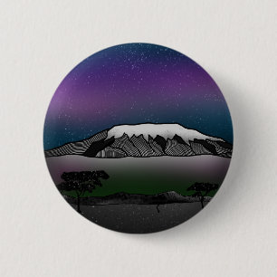 Bóton Redondo 5.08cm Ilustração do Monte Kilimanjaro