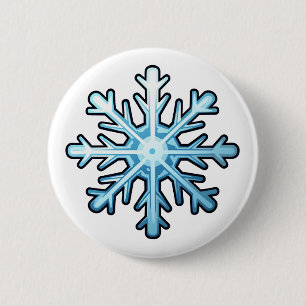 Bóton Redondo 5.08cm Ilustração em floco de neve de desenho animado