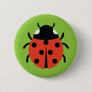 Bóton Redondo 5.08cm Ilustração Ladybug