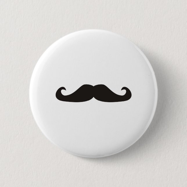 Bóton Redondo 5.08cm Ilustração retro dos bigodes do gentelman (Frente)