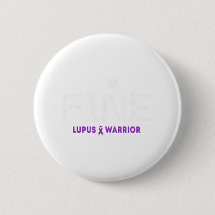 Bóton Redondo 5.08cm Im Fine Lupus Warrior Lupus Awarness Mês Roxo
