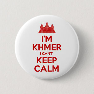 Bóton Redondo 5.08cm I'm Khmer I Can't Keep Calm