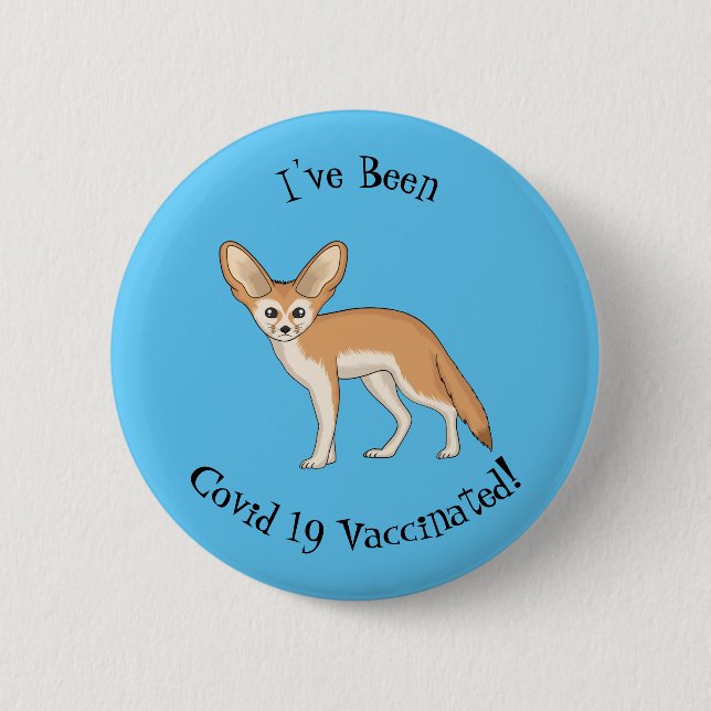 Bóton Redondo 5.08cm Imagem de desenho animado de fennec fox (Frente)