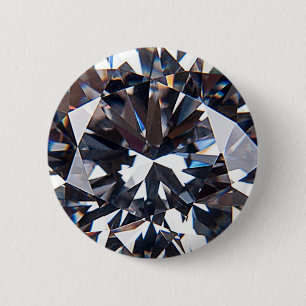 Bóton Redondo 5.08cm Imagem de Gem de Diamante Elegante Facultada