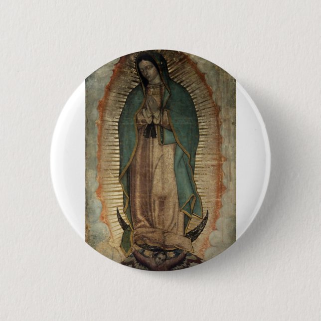 Bóton Redondo 5.08cm Imagem original de nossa senhora de Guadalupe (Frente)