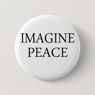 Bóton Redondo 5.08cm Imagine a paz