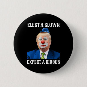 Bóton Redondo 5.08cm Impeach Anti-Trump Eleve Um Palhaço Esperando Um C