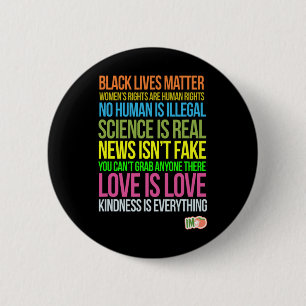 Bóton Redondo 5.08cm Impeach Trump Edition Black Lives Negra Resi Mulhe