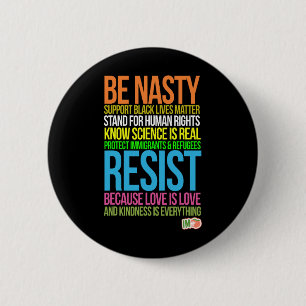 Bóton Redondo 5.08cm Impeach Trump Ser Vidas Negras Desagradáveis Resis