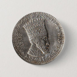 Bóton Redondo 5.08cm Imperador Selassie I Pin