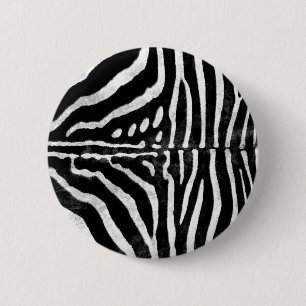Bóton Redondo 5.08cm Impressão da pele da zebra
