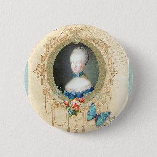 Bóton Redondo 5.08cm Impressão de Arte da Borboleta Marie Antonette