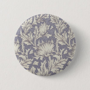 Bóton Redondo 5.08cm Impressão de Papel de Parede Papoula com Chifre de
