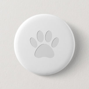 Bóton Redondo 5.08cm Impressão de Pata de Cachorro Cortada em Papel