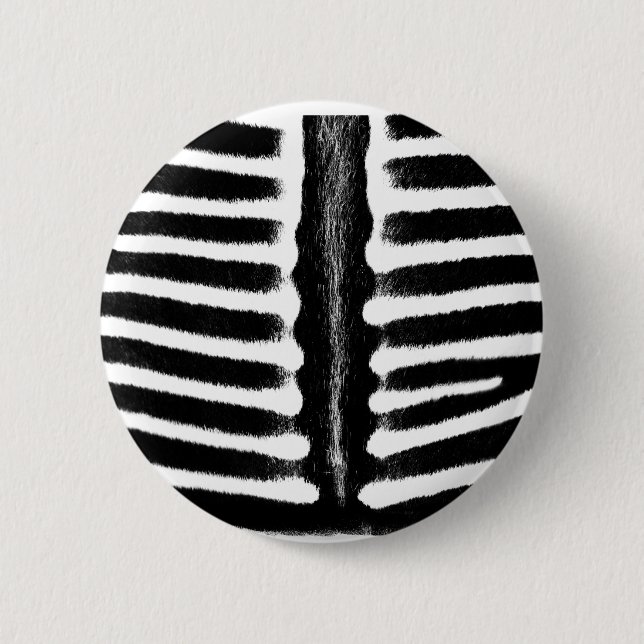 Bóton Redondo 5.08cm Impressão de zebra (preta) (Frente)