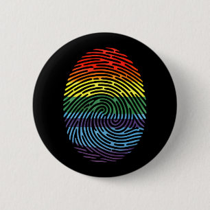 Bóton Redondo 5.08cm Impressão digital LGBTQ Orgulhoso Gays Lésbicas Ar