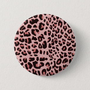 Bóton Redondo 5.08cm Impressão do leopardo do divertimento